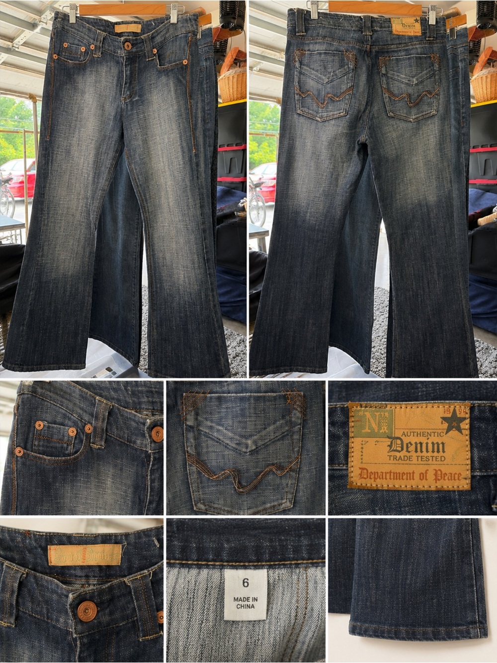 Department of Peace Women's Straight-Leg Jeans — Dark Blue Wash